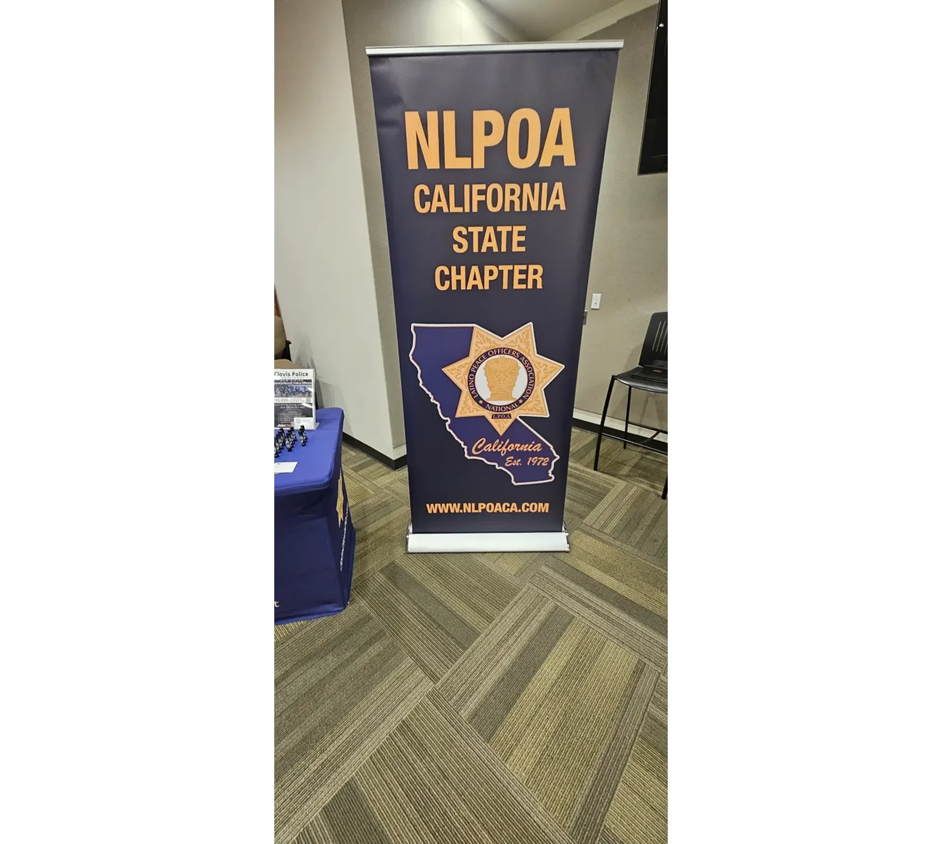 NLPOA California State Chapter banner display.